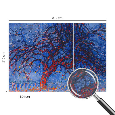 Papel mural texturado decorativo con diseño de árbol