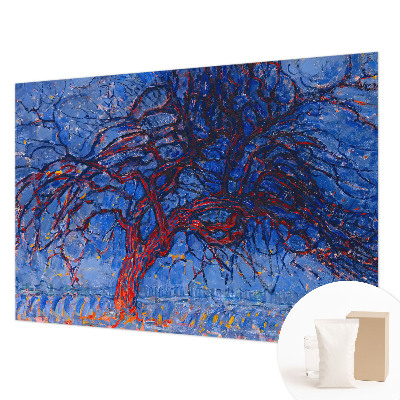 Papel mural texturado decorativo con diseño de árbol