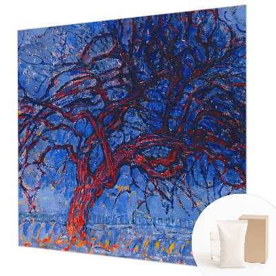 Papel mural texturado decorativo con diseño de árbol