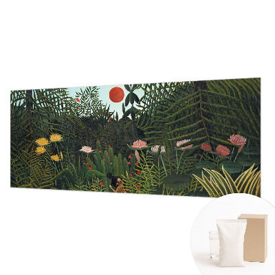Papel mural con patrón decorativo con un paisaje exótico
