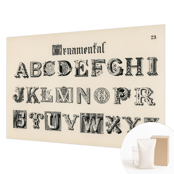 Fotomural decorativo para cabecero de cama con letras decorativas