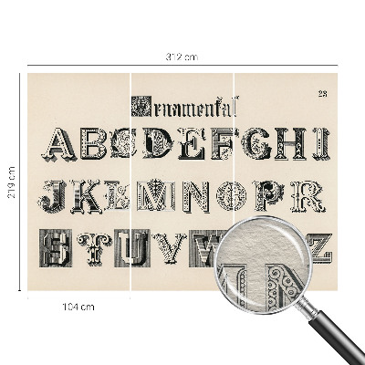 Fotomural decorativo para cabecero de cama con letras decorativas