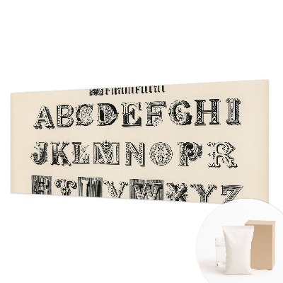 Fotomural decorativo para cabecero de cama con letras decorativas