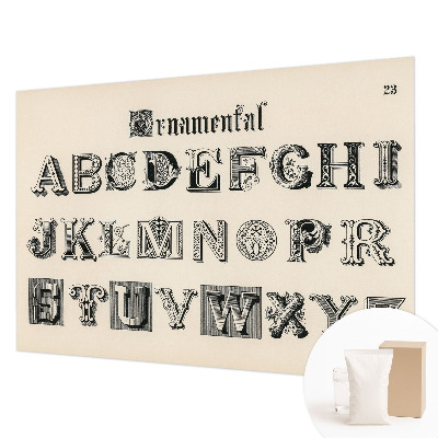 Fotomural decorativo para cabecero de cama con letras decorativas