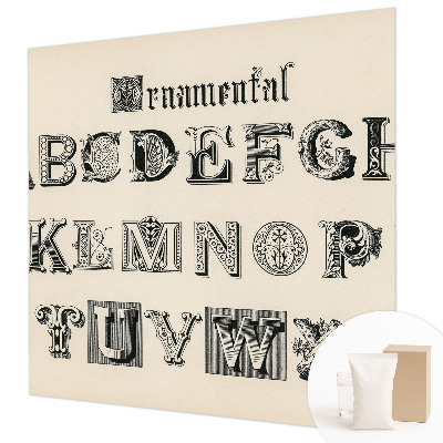 Fotomural decorativo para cabecero de cama con letras decorativas