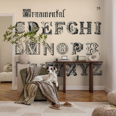 Fotomural decorativo para cabecero de cama con letras decorativas