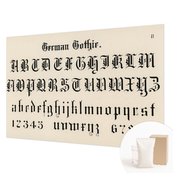 Papel mural con patrón decorativo con motivo de letras góticas