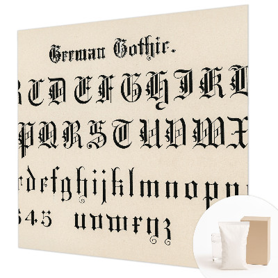 Papel mural con patrón decorativo con motivo de letras góticas