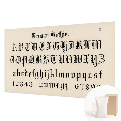 Papel mural con patrón decorativo con motivo de letras góticas