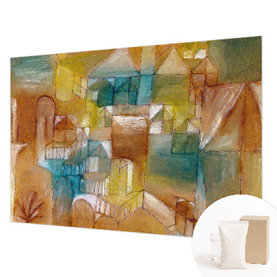 Mural de pared con estampado hermoso con motivos de estructuras geométricas
