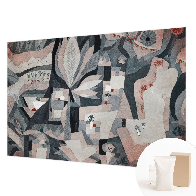Papel mural texturado decorativo con un motivo de abstracción de la naturaleza