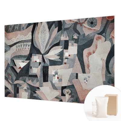 Papel mural texturado decorativo con un motivo de abstracción de la naturaleza