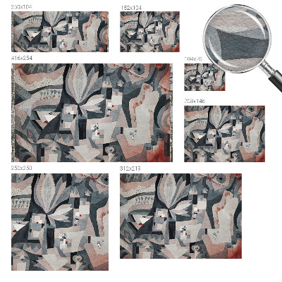 Papel mural texturado decorativo con un motivo de abstracción de la naturaleza