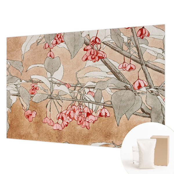 Fotomural decorativo para cabecero de cama con motivo de armonía floral para decorar el dormitorio