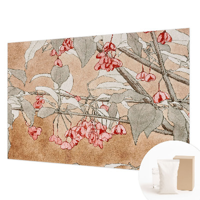 Fotomural decorativo para cabecero de cama con motivo de armonía floral para decorar el dormitorio