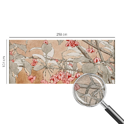 Fotomural decorativo para cabecero de cama con motivo de armonía floral para decorar el dormitorio