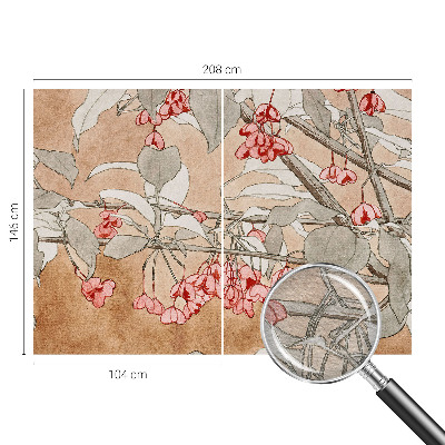 Fotomural decorativo para cabecero de cama con motivo de armonía floral para decorar el dormitorio