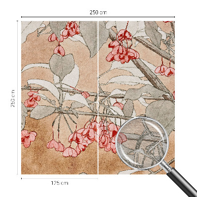 Fotomural decorativo para cabecero de cama con motivo de armonía floral para decorar el dormitorio