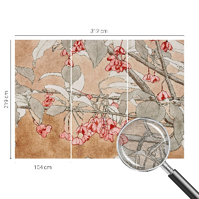 Fotomural decorativo para cabecero de cama con motivo de armonía floral para decorar el dormitorio