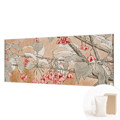Fotomural decorativo para cabecero de cama con motivo de armonía floral para decorar el dormitorio