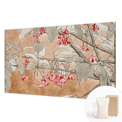 Fotomural decorativo para cabecero de cama con motivo de armonía floral para decorar el dormitorio