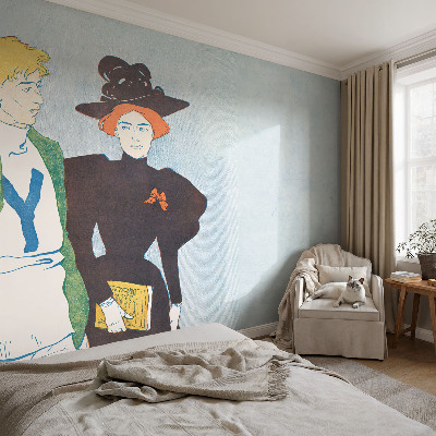 Papel mural con patrón decorativo con diseño de estilo retro