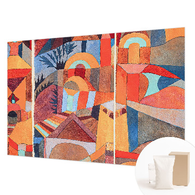 Papel mural texturado decorativo con diseño de mosaico colorido