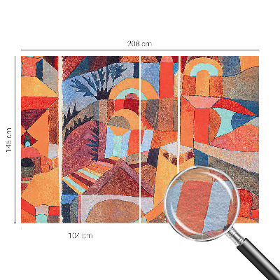 Papel mural texturado decorativo con diseño de mosaico colorido