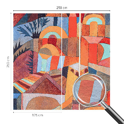 Papel mural texturado decorativo con diseño de mosaico colorido