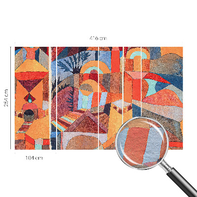 Papel mural texturado decorativo con diseño de mosaico colorido