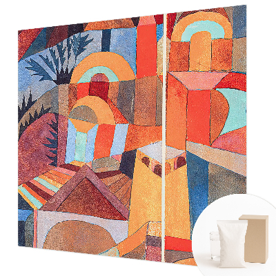 Papel mural texturado decorativo con diseño de mosaico colorido