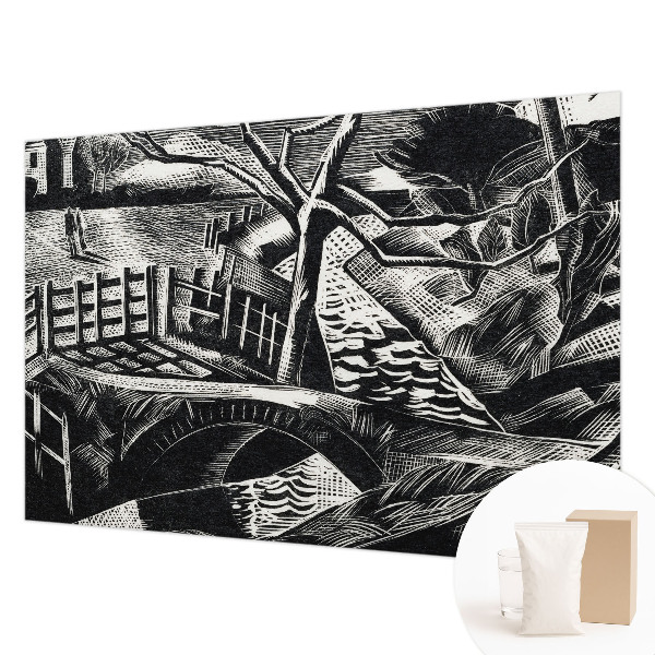 Mural de pared con estampado hermoso con un paisaje arquitectónico