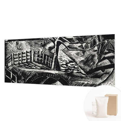 Mural de pared con estampado hermoso con un paisaje arquitectónico