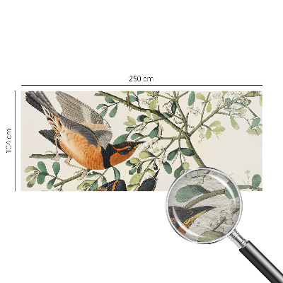 Fotomural decorativo para cabecero de cama con pájaros coloridos