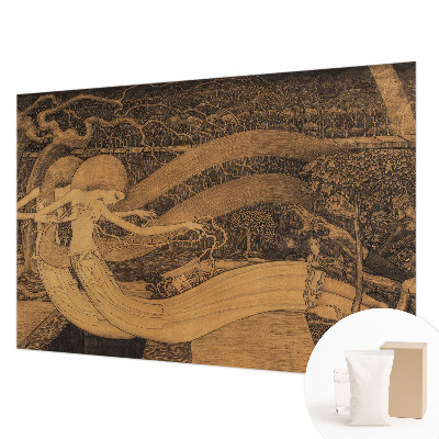 Mural de pared con estampado hermoso con personajes surrealistas