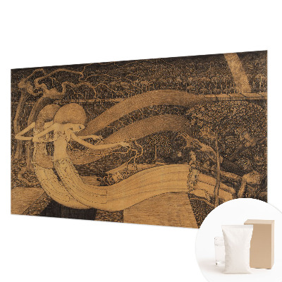 Mural de pared con estampado hermoso con personajes surrealistas