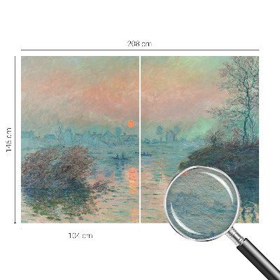 Papel mural texturado decorativo con un diseño 'Crepúsculo atmosférico' para aportar ambiente