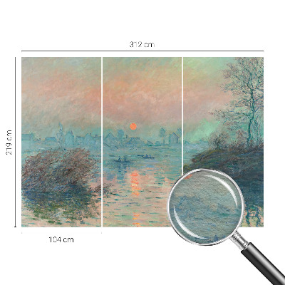 Papel mural texturado decorativo con un diseño 'Crepúsculo atmosférico' para aportar ambiente