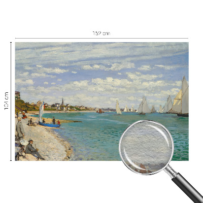 Mural decorativo con un paisaje costero
