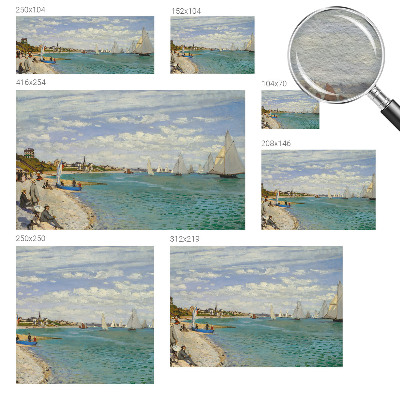 Mural decorativo con un paisaje costero