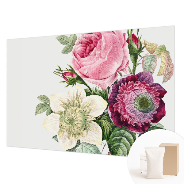 Papel mural con patrón decorativo con un motivo de ramo de flores