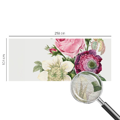 Papel mural con patrón decorativo con un motivo de ramo de flores