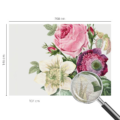 Papel mural con patrón decorativo con un motivo de ramo de flores