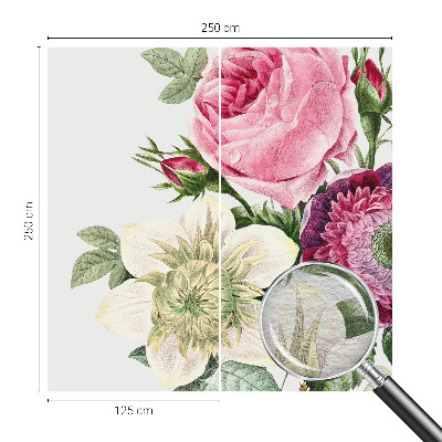 Papel mural con patrón decorativo con un motivo de ramo de flores