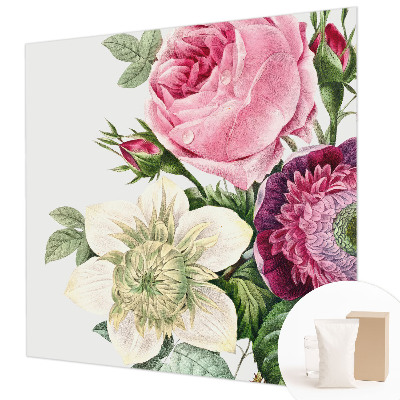 Papel mural con patrón decorativo con un motivo de ramo de flores
