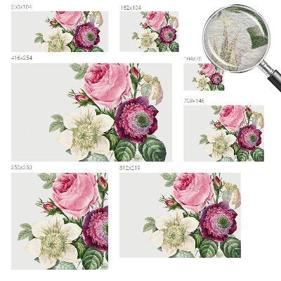 Papel mural con patrón decorativo con un motivo de ramo de flores