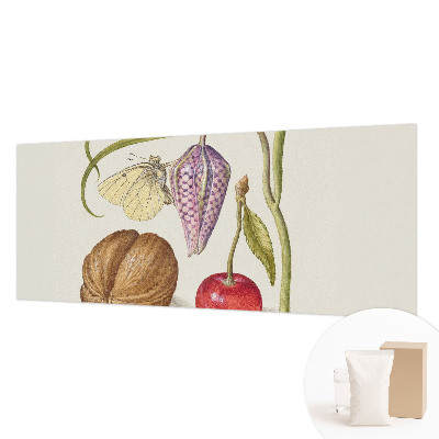 Papel mural texturado decorativo con motivo de planta mariposa
