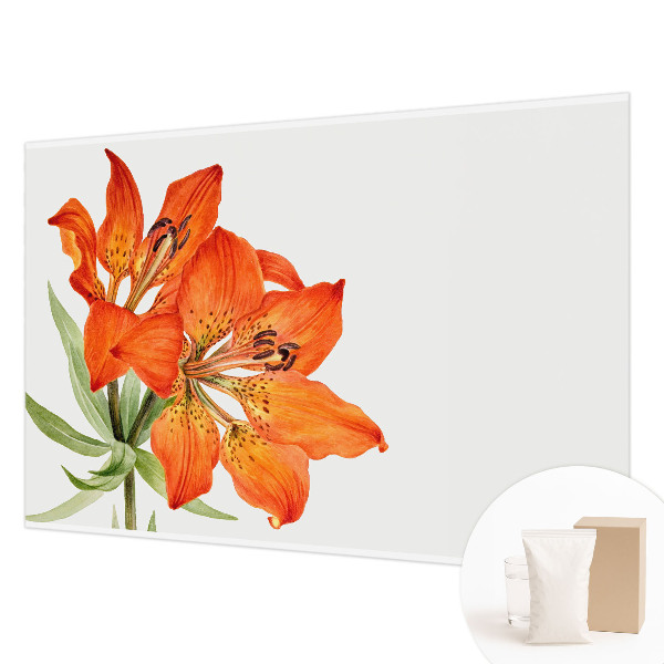 Mural decorativo con diseño de lirio naranja