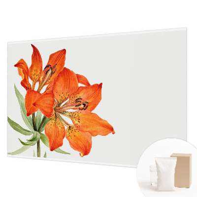 Mural decorativo con diseño de lirio naranja