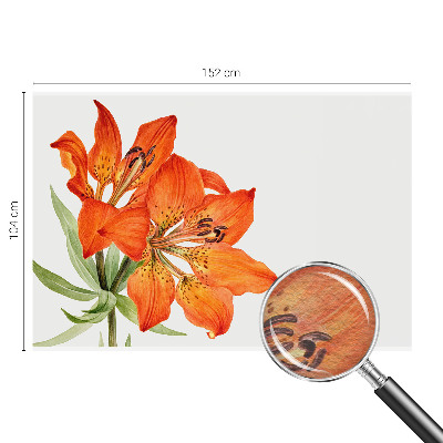 Mural decorativo con diseño de lirio naranja